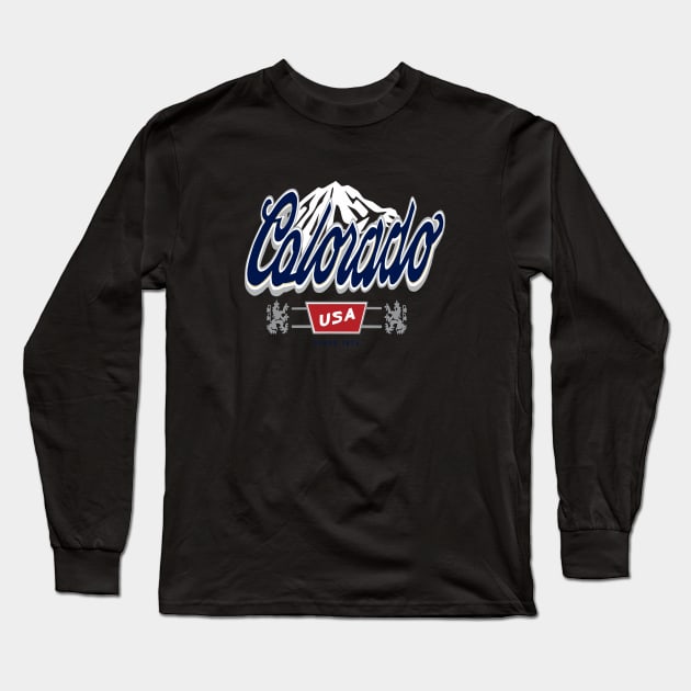 Colorado Beer Logo Long Sleeve T-Shirt by Bored Imagination Pop Art Absurdities 